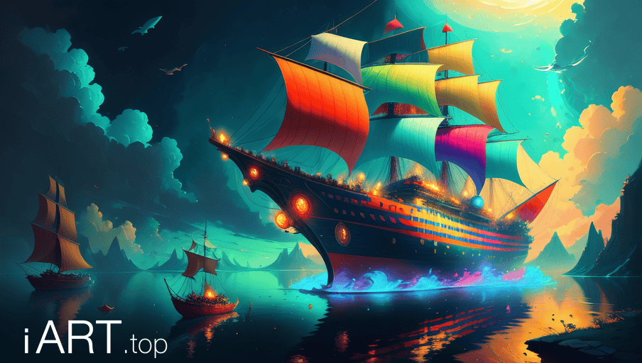 Image preview of Free colorful ship sample pack
